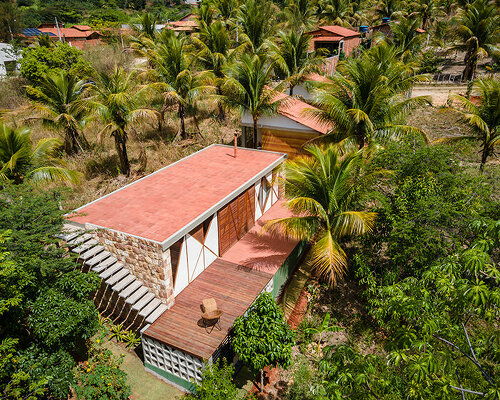 made of rammed earth, azulpitanga's vv house fuses with araripe national forest in brazil