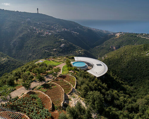 blankpage architects’ skyhaven villa wraps around hilltop valley in lebanon