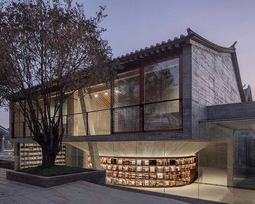 modern architecture comes to ancient china with luminous bookstore by TAO