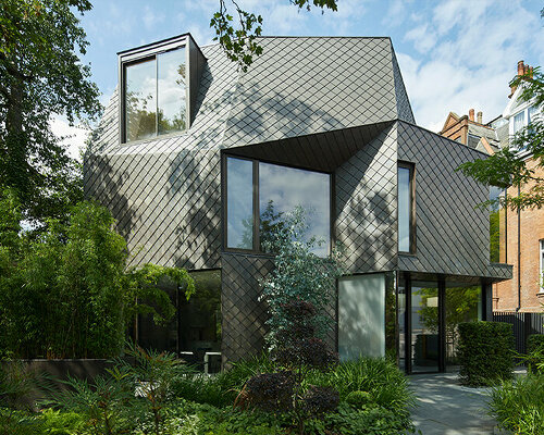 alison brooks architects wraps faceted london residence in oxidized copper shingles