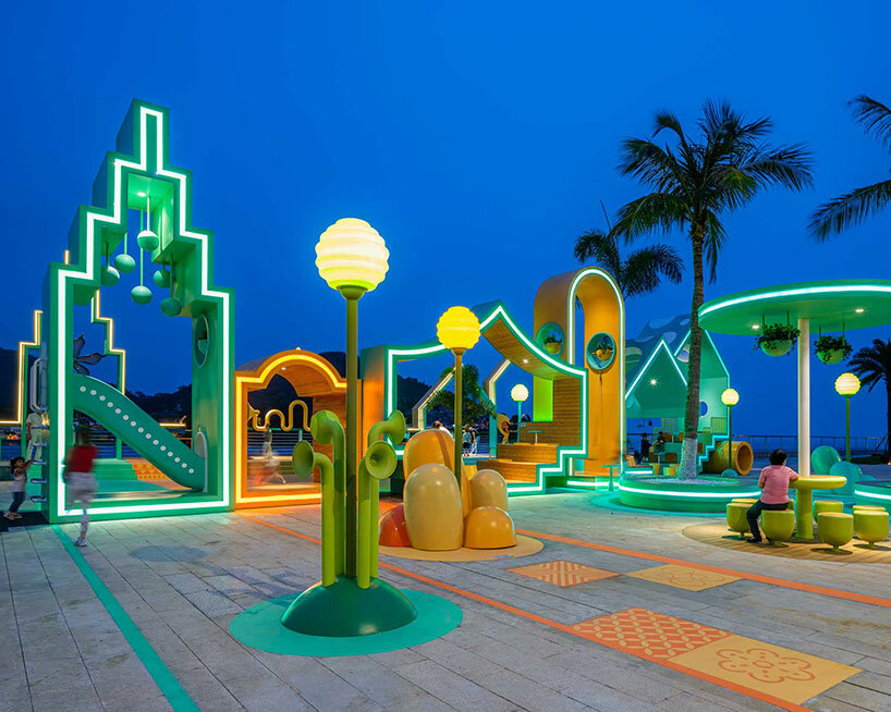 colorful capsules by 100architects turn empty lot into playful public ...