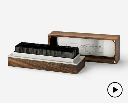 handcrafted ramar record brush keeps your vinyls dust-free and safe from static charge