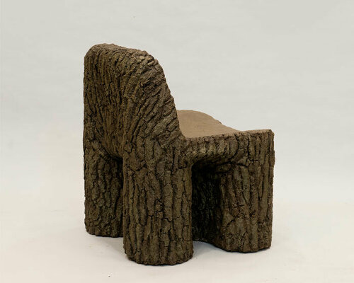 'knock on wood' furniture series recombines organic lignin with cellulose found on trees