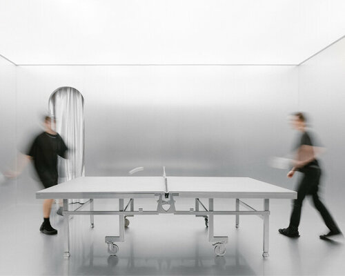 india mahdavi and crosby studios invite players to a game of ping pong in paris