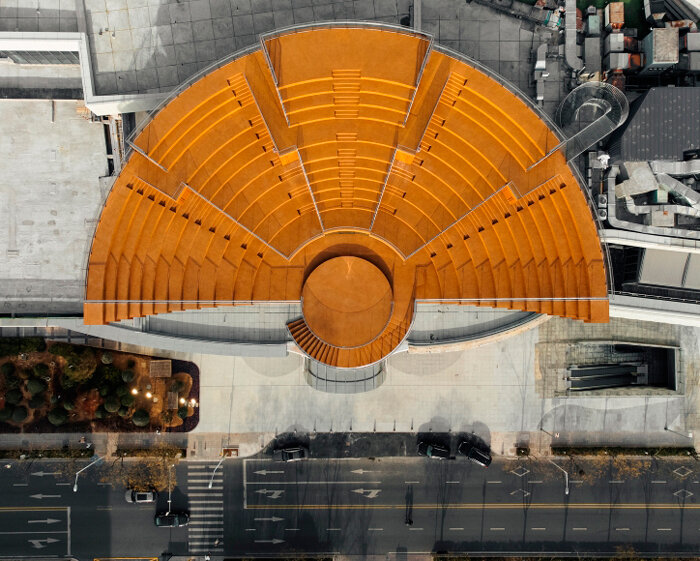 skybowl rooftop amphitheater by sopa integrates qingdao's urban fabric with the bayfront