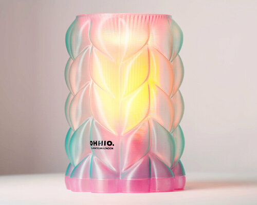 ohhio transforms anna marinenko's super chunky knits into colorful 3D printed lamps