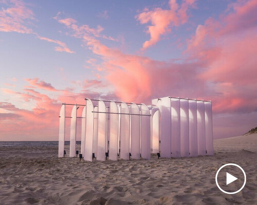 erica zaino's temple of time invites journey through light and reflection along australian coast