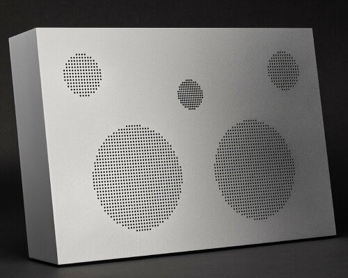 nocs' wireless aluminum speaker ‘monolith’ has no buttons on view, only grilles and woofers