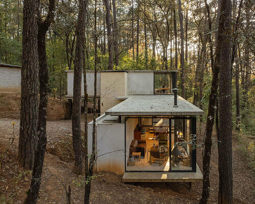 glass house 'casa cono' lightly floats in mexico's forests with design by estudio atemporal