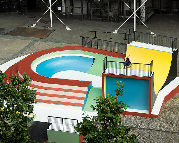 centre pompidou unveils polychrome skateable sculpture for the paris 2024 olympic games