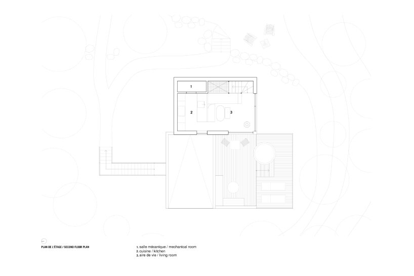 _naturehumaine's pine-wrapped chalet peaks through treetops of canadian ...