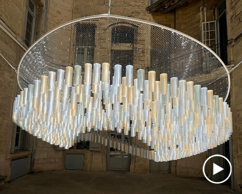 a thousand 3D printed pieces shape atelier DARN's interactive sound sculpture in france