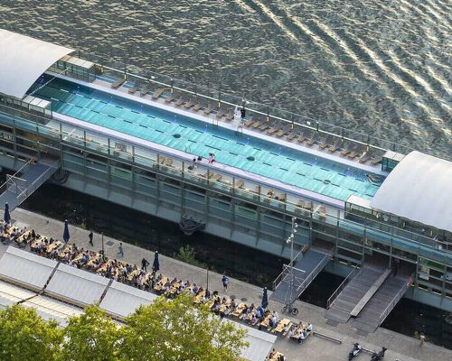 floating swimming pool 'annette K' sails the seine just in time for 2024 olympics