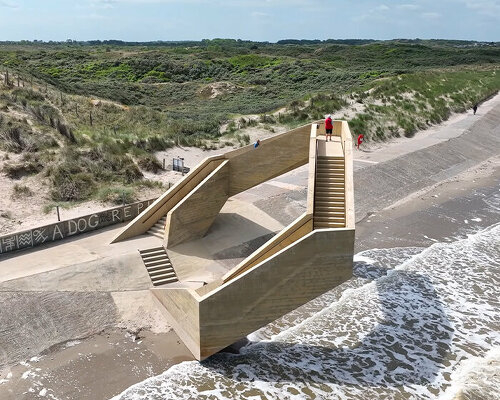 shaped like a pentagon, studio MOTO's observation point rises along the belgian sea