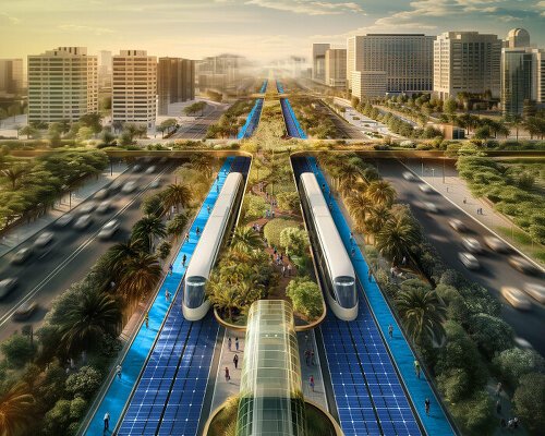 URB to build world’s greenest highway in dubai with solar-powered trams and urban farms