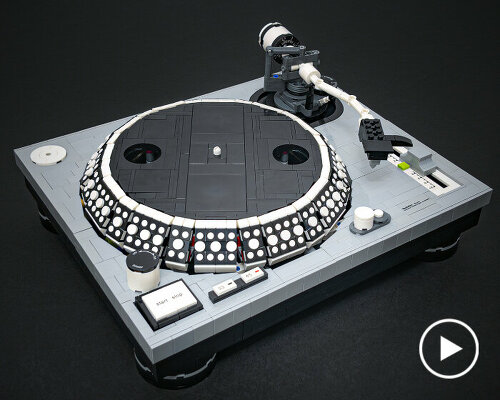 DJ turntable from 1970s returns as functional vinyl record spinner made of LEGO blocks