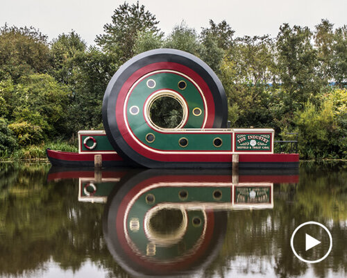 interview: alex chinneck brings a massive, looping steel boat to sheffield's historical canal