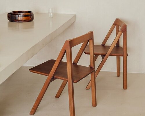 solid tauari wood sculpts jabuticasa's gringa chair, capturing brazil's nostalgic charm