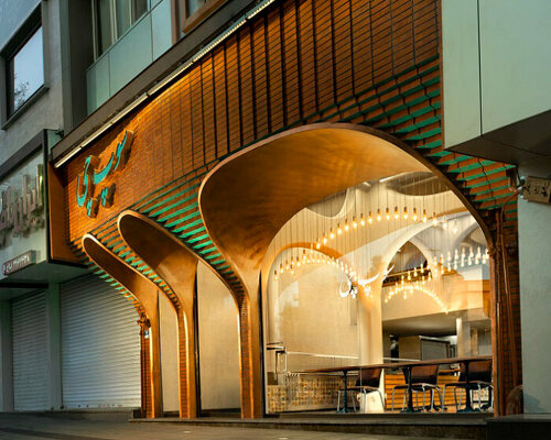 traditional iranian arch pattern adorns renovated soup chi restaurant in tehran