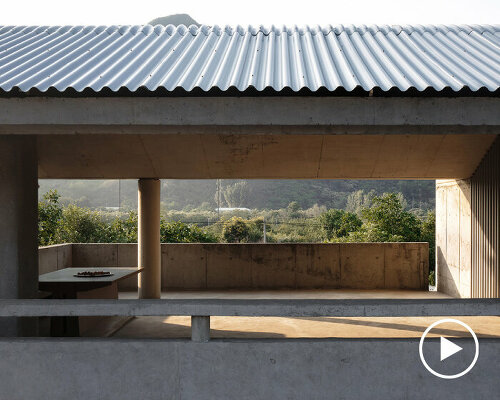 series of gable roofs top xiān architects' house of cornfield in rural beijing