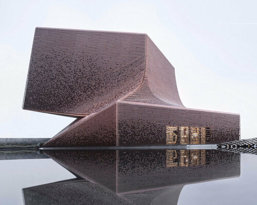 AZL architects wraps twisting jinling art museum with 139,000 ceramic bricks