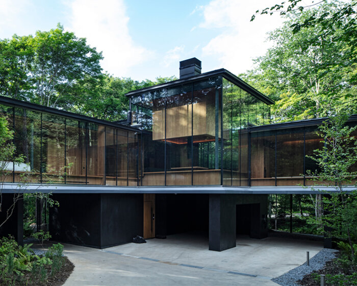 NOT A HOTEL KITAKARUIZAWA IRORI blends wood and glass amid japanese woodland