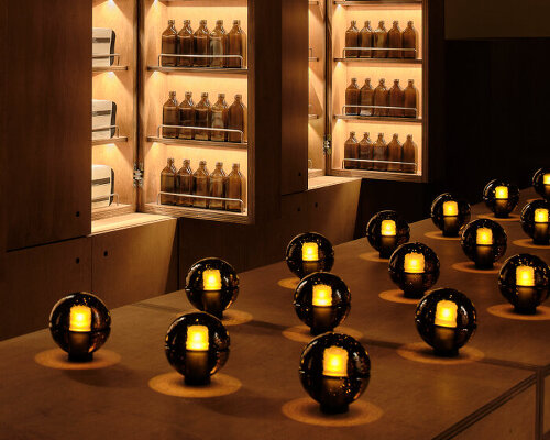 bocci’s rechargeable glass table lights illuminate aesop’s spaces in new york and vancouver