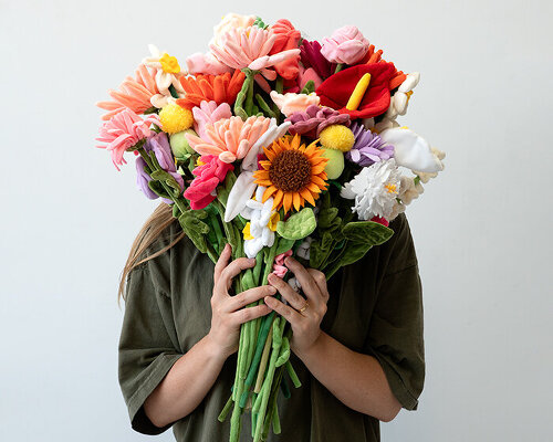 Cj hendry's flower market opens in NYC, inviting visitors to pick a plush blossom