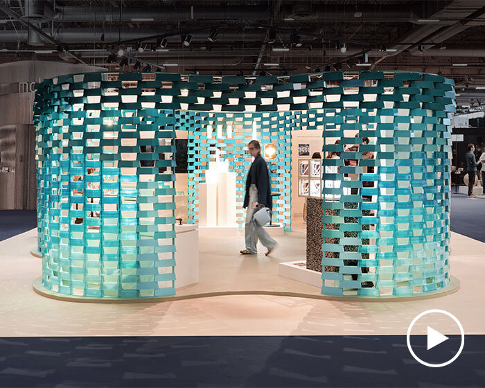 recycled water bottles shape LAAB's 3D printed eco-pavilion at maison&objet