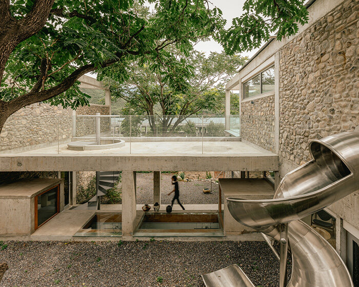 chaoffice designs this house of bluff like a concrete 'playground' in beijing village