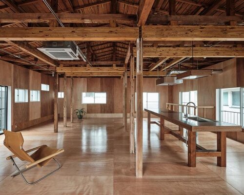 ROOVICE exposes wooden structure within renovated apartment in tokyo's minato ward