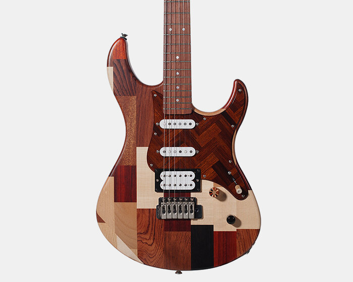 yamaha turns instrument manufacturing wood scraps into upcycled electric guitars