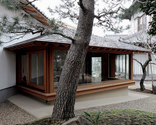 1110 revitalizes traditional japanese warehouse into restaurant reusing original wood