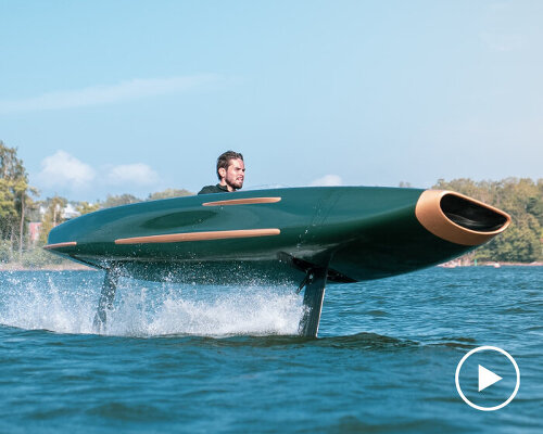 foilone references fighter jets for the design of carbon-fiber electric hydrofoil boat PEGASUS