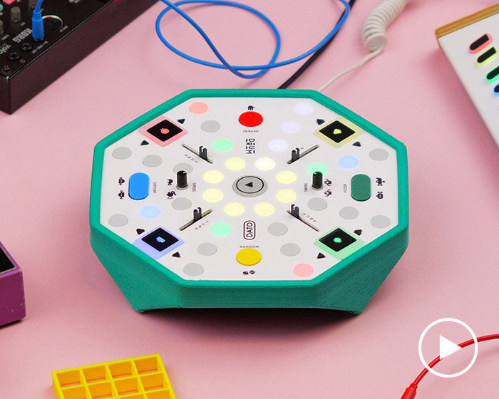 playful drum machine's eight-sided design invites kids of all ages to explore rhythm