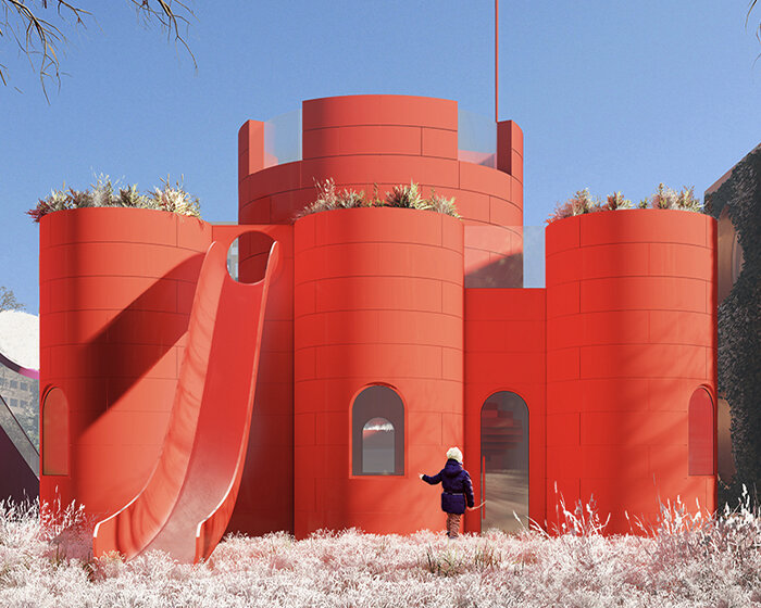 vibrant circular hubs emerge from playful park landscape conceived by alberto menozzi