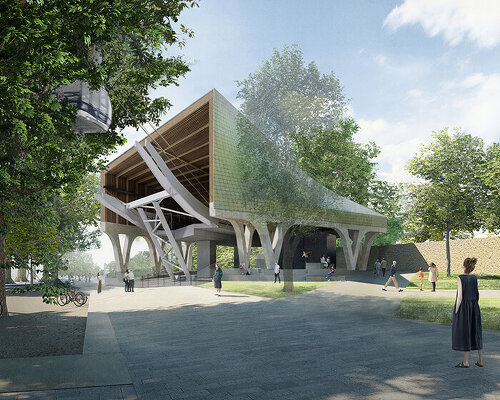 snøhetta to bring glimmering green cable car stations to koblenz, germany