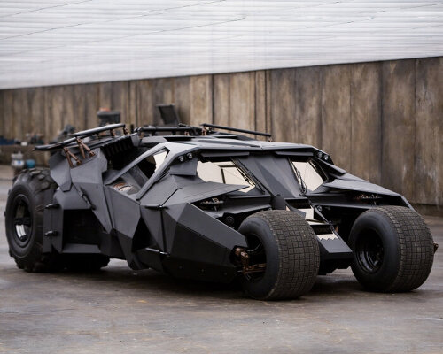 batman’s tumbler car in the dark knight movies debuts as drivable batmobile in vantablack