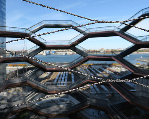 in pictures: paul clemence photographs heatherwick's vessel as it reopens with steel net