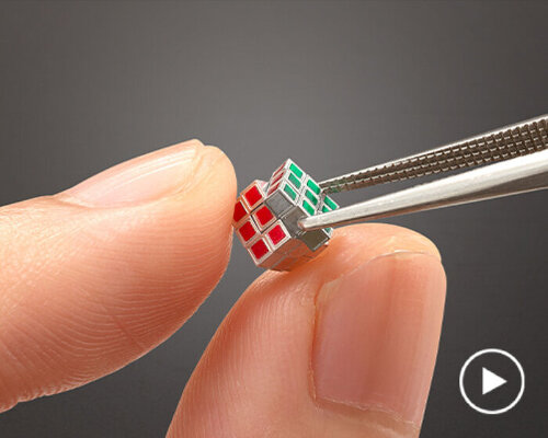 world’s smallest metal rubik’s cube is so tiny it may need tweezers to move or rotate