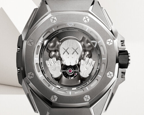 KAWS adds miniature companion at the heart of audemars piguet’s royal oak titanium watch