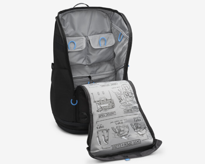 rethinking the backpack: NIKE makes accessible bag for every body using magnetic flap