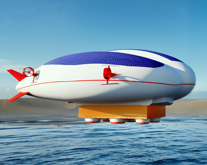 meet air cube, a hybrid airship and sky yacht that can take off after sailing on water