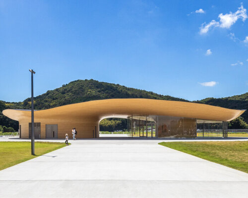 local bamboo shapes kengo kuma's disaster prevention and community facility in mabi, japan