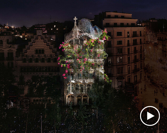 quayola reimagines gaudi’s casa batlló facade with swaying digital arboreal forms