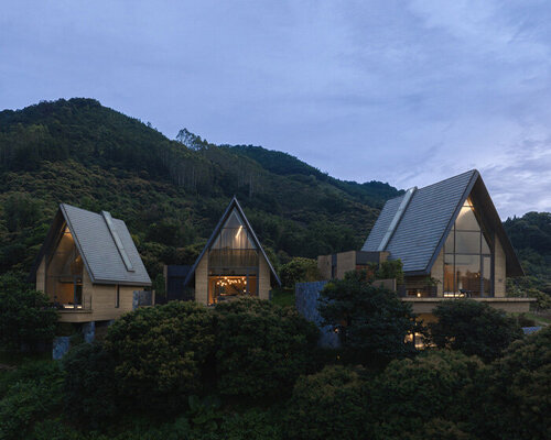 chinese resort by line+ embraces terraced mountain rhythms with varied-slope rooflines