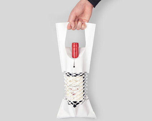 DLS by DSLSM constructs reusable wine net bag out of recyclable thermoplastic