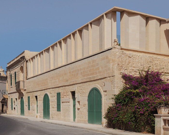 stone screen shields renovated 18th-century palazzino gardens in malta by AP valletta