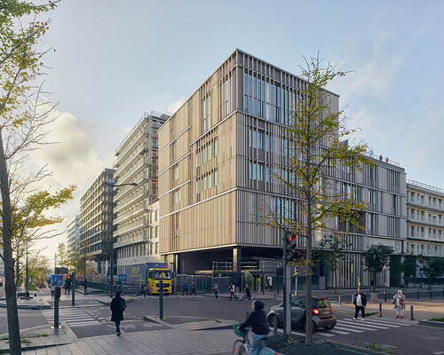 studio gang envelops university center in rhythmic brise-soleil facade for their french debut