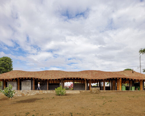 rippling rooftop shades rural school in oaxaca, designed by territorio estudio